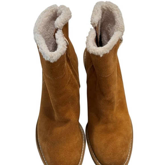 FRANCO SARTO Women's Ulayna Water-Resistant Suede Fleece Wedge Bootie Size 8 - Picture 3 of 12